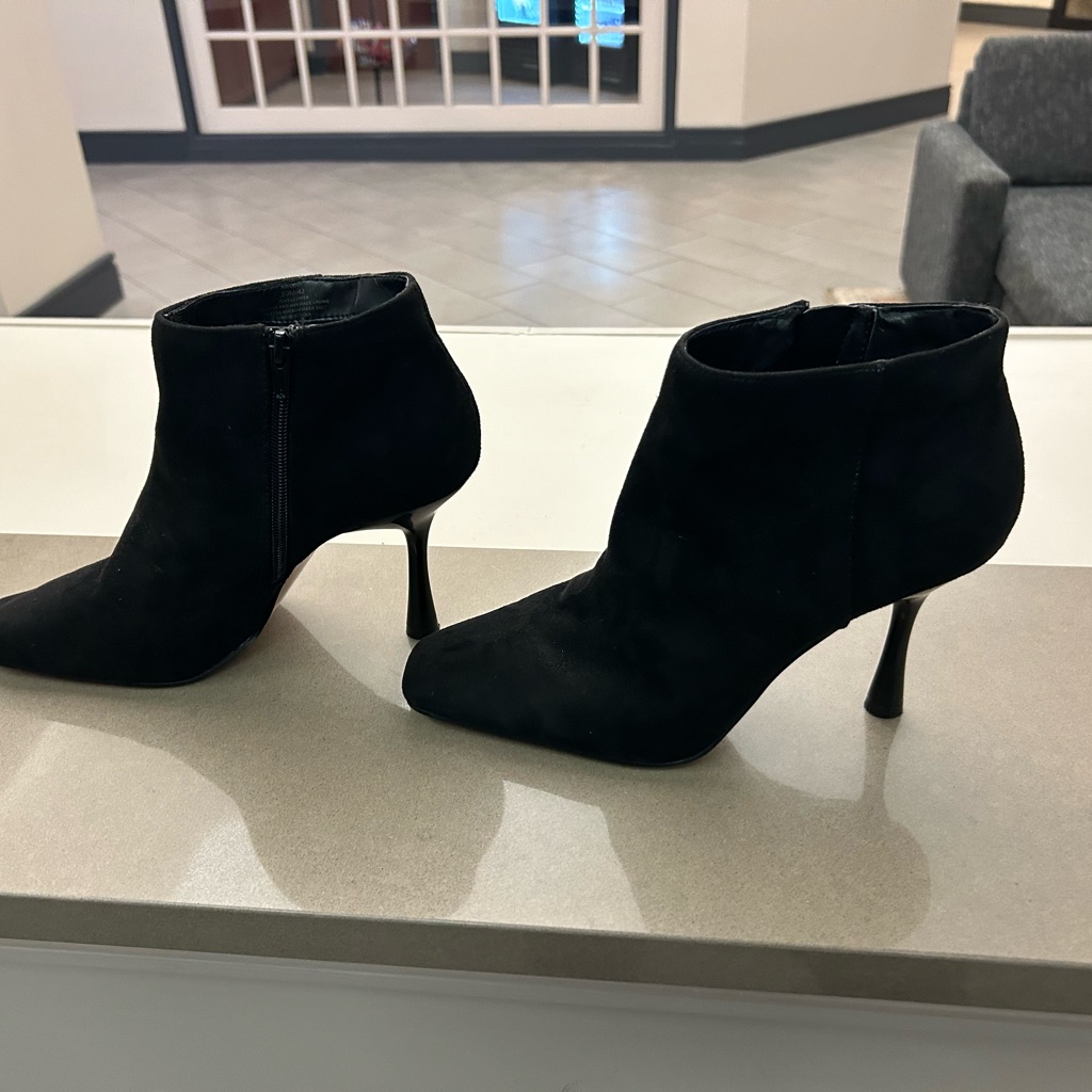Mix No. 6 Black Suede Ankle Boots-Size 10 M Like New